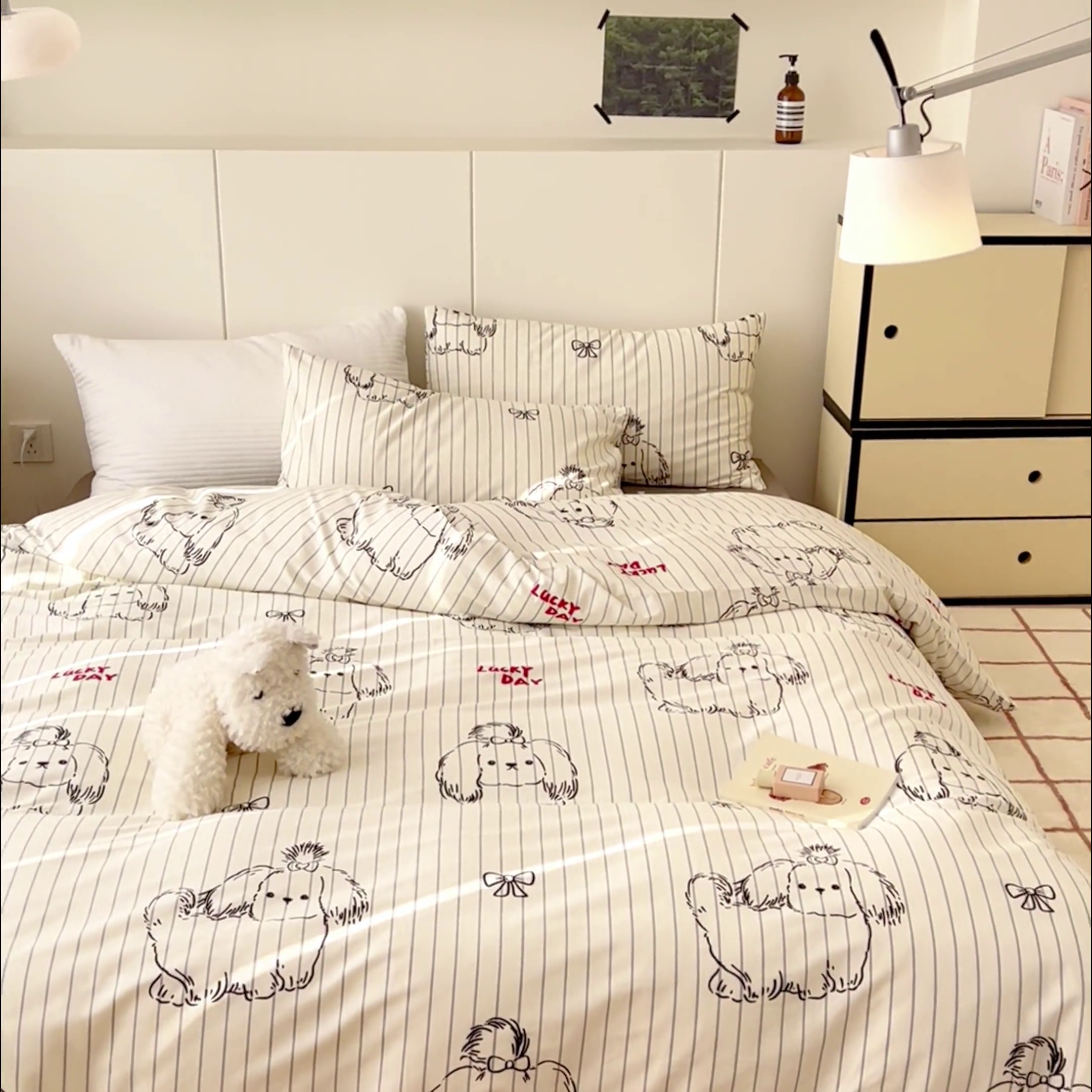 91家纺网 家纺一手货源 找家纺 感遇家纺 2024春夏新品全棉卡通印花四件套-第二批 大耳狗