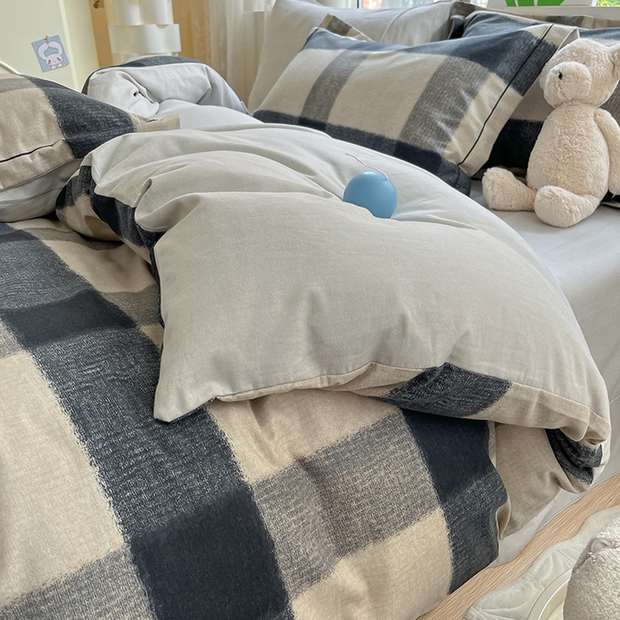 91家纺网 家纺一手货源 找家纺 宜家坊 2024新款ins小清新磨毛印花四件套 古堡