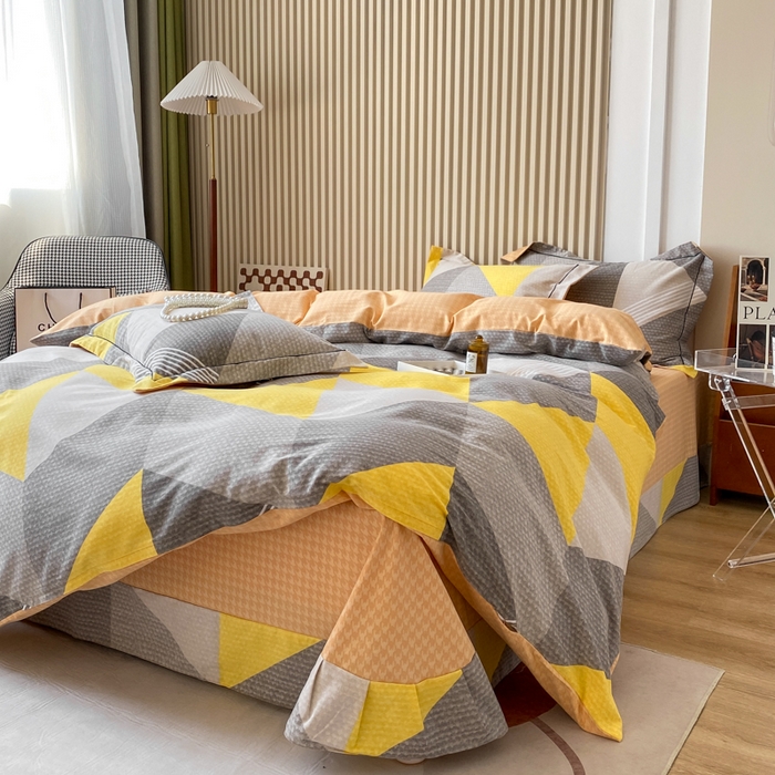 91家纺网 家纺一手货源 找家纺 宜家坊 2024新款ins小清新磨毛印花四件套 菱琅( 有小三件套 )