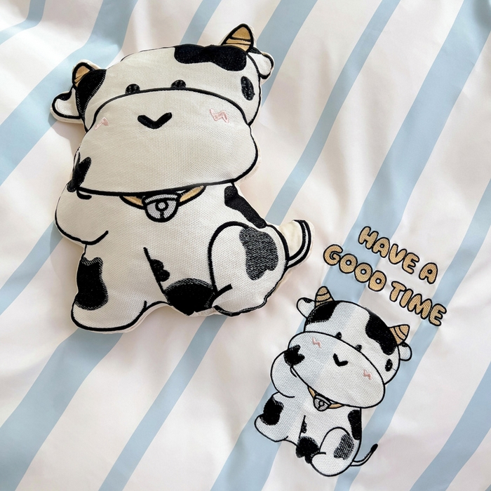 91家纺网 家纺一手货源 找家纺 娜娜 2024新款磨毛水洗棉刺绣四件套 	 牛牛怪-蓝