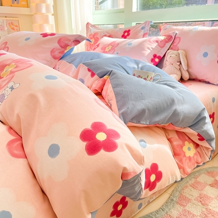 91家纺网 家纺一手货源 找家纺 莱通家纺 2024新款12868印花系列单被套 泫雅漫妮