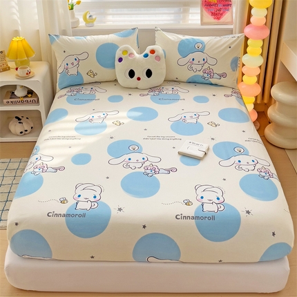 名兮家居 2024新款春夏三丽鸥-全棉印花床笠 圈圈玉桂狗