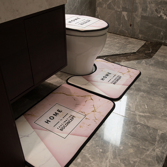 91家纺网 家纺一手货源 找家纺 爵仕家纺 2024新款网销款卫浴三件套地垫马桶盖 HOME