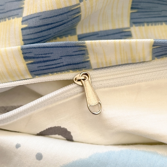 91家纺网 家纺一手货源 找家纺 雅居纺 2024新款高密全棉13070印花四件套 欢乐小狗