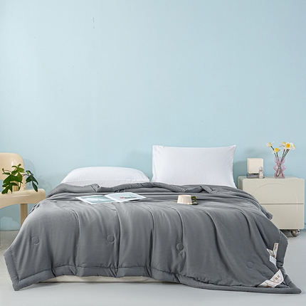 91家纺网 家纺一手货源 找家纺 （总）森林人 2024新款A类双层纱大豆纤维夏凉被夏被空调被