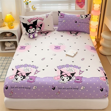 名兮家居 2024新款春夏三丽鸥-全棉印花床笠 美美库洛米