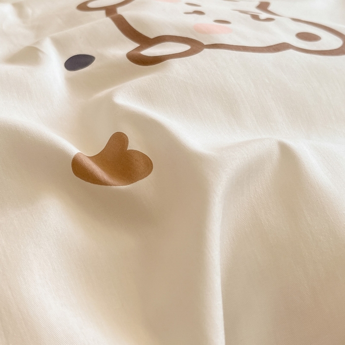 91家纺网 家纺一手货源 找家纺 雅居纺 2024新款高密全棉13070印花四件套 Bear熊