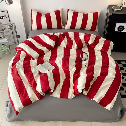 91家纺网 家纺一手货源 找家纺 （总）梦家居 2024新款春季新品北欧简约风四件套