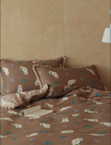 91家纺网 家纺一手货源 找家纺 棉眠 2024新款AB版毛球款棉加绒四件套 考拉（棉加绒）