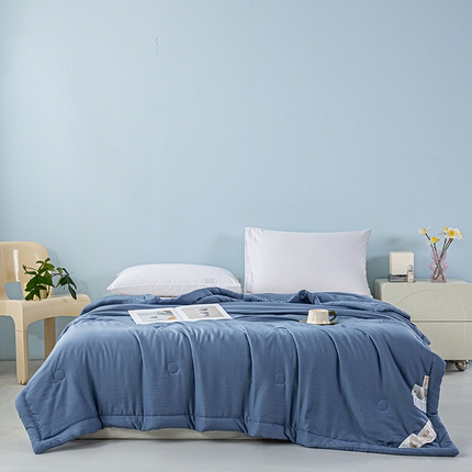 91家纺网 家纺一手货源 找家纺 （总）森林人 2024新款A类双层纱大豆纤维夏凉被夏被空调被