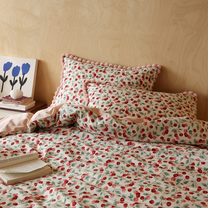 91家纺网 家纺一手货源 找家纺 棉眠 2024新款AB版毛球款棉加绒四件套 胭脂（棉加绒）