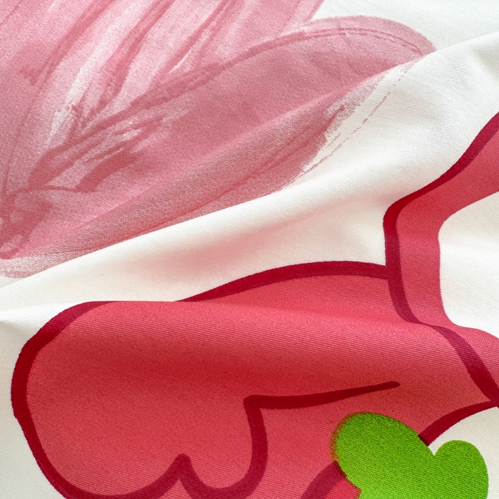 91家纺网 家纺一手货源 找家纺 清雅福 2024新款全棉13372小清新四件套-第三季 爱心草莓熊