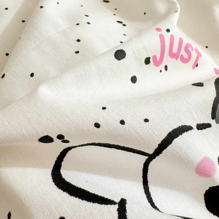 91家纺网 家纺一手货源 找家纺 清雅福 2024新款全棉13372小清新四件套-第三季 布丁狗