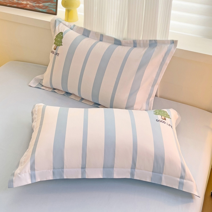 91家纺网 家纺一手货源 找家纺 娜娜 2024新款磨毛水洗棉刺绣四件套 	 快乐伙伴-蓝