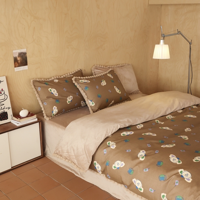 91家纺网 家纺一手货源 找家纺 棉眠 2024新款AB版毛球款棉加绒四件套 考拉（棉加绒）