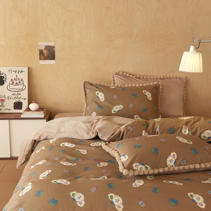 91家纺网 家纺一手货源 找家纺 棉眠 2024新款AB版毛球款棉加绒四件套 考拉（棉加绒）