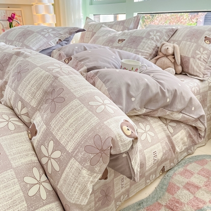 91家纺网 家纺一手货源 找家纺 莱通家纺 2024新款12868印花系列单被套 花田梦