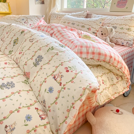 91家纺网 家纺一手货源 找家纺 （总）雅居纺 2024新款高密全棉13070印花四件套