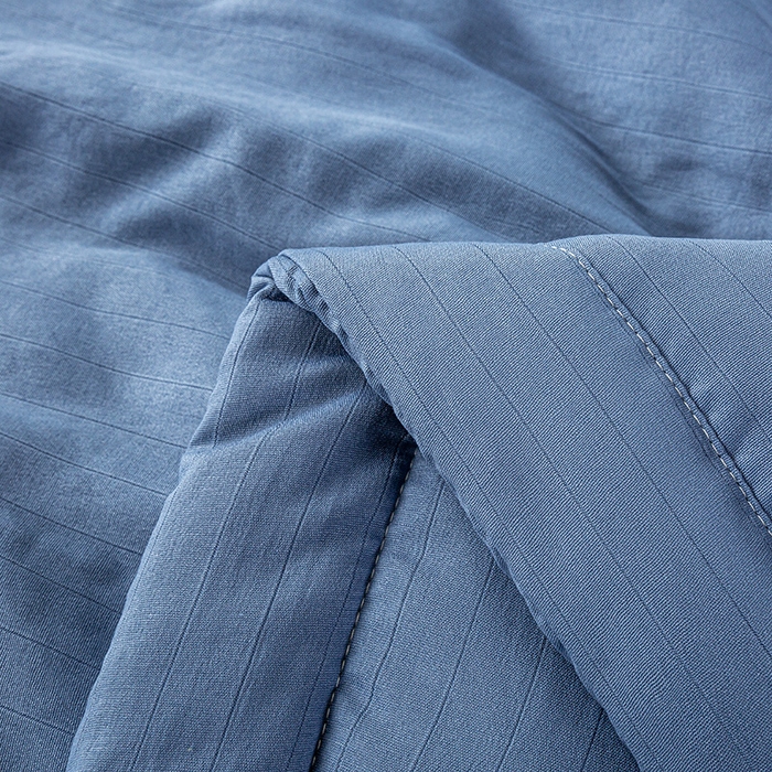 91家纺网 家纺一手货源 找家纺 森林人 2024新款A类双层纱大豆纤维夏凉被 双层纱-宾利蓝