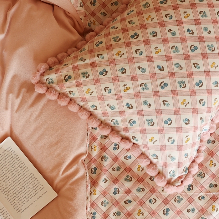 91家纺网 家纺一手货源 找家纺 棉眠 2024新款AB版毛球款棉加绒四件套 甜茶日记（棉加绒）