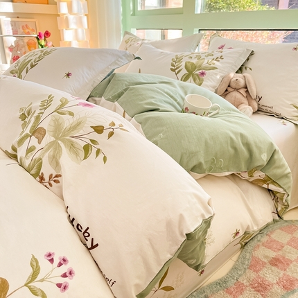 91家纺网 家纺一手货源 找家纺 莱通家纺 2024新款12868印花系列单被套 澜玉