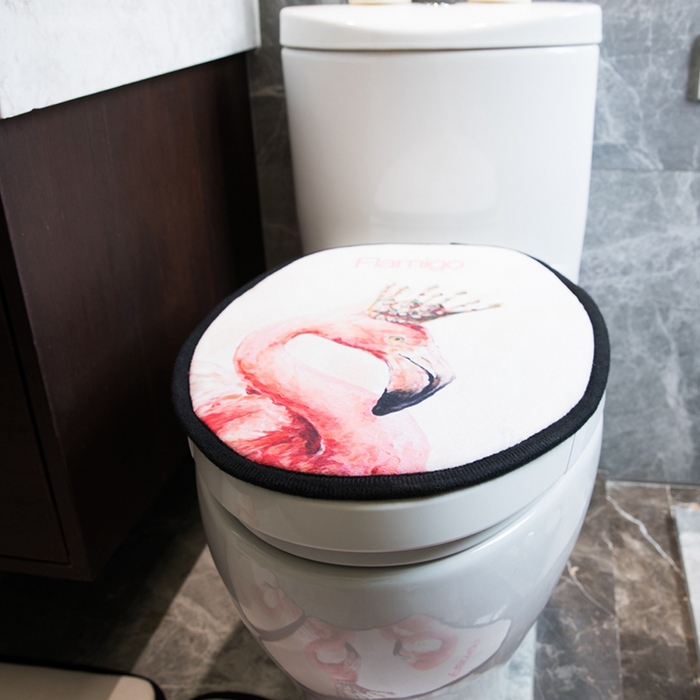 91家纺网 家纺一手货源 找家纺 爵仕家纺 2024新款网销款卫浴三件套地垫马桶盖 亲爱的