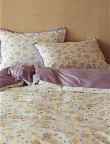 91家纺网 家纺一手货源 找家纺 棉眠 2024新款AB版毛球款棉加绒四件套 蔓玉（棉加绒）