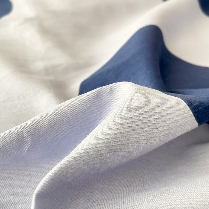 91家纺网 家纺一手货源 找家纺 梦家居 2024新款春季新品北欧简约风四件套 深蓝波点