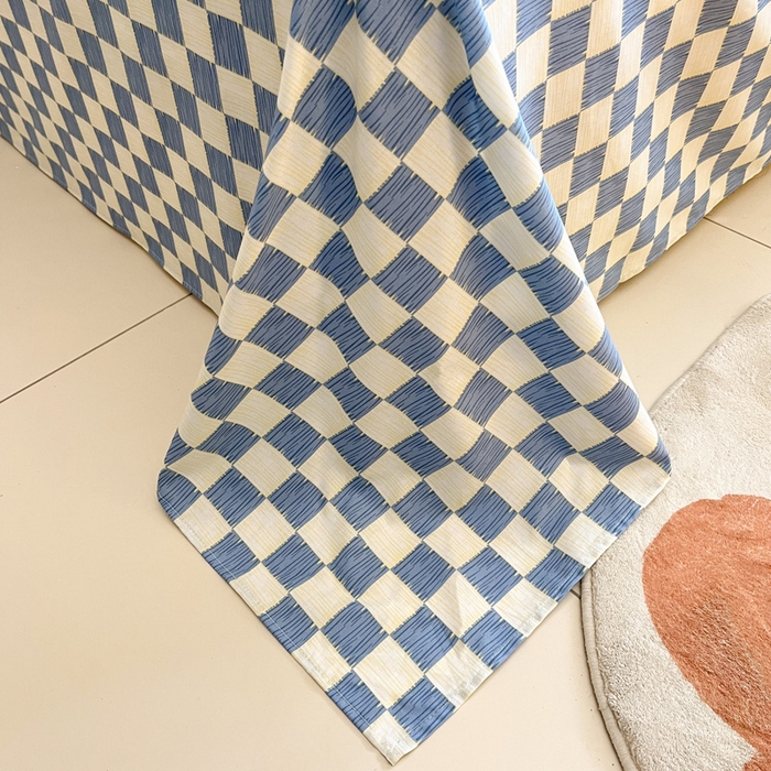 91家纺网 家纺一手货源 找家纺 雅居纺 2024新款高密全棉13070印花四件套 欢乐小狗