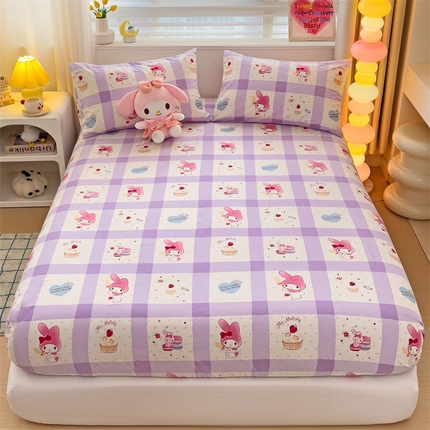 名兮家居 2024新款春夏三丽鸥-全棉印花床笠 甜品美乐蒂