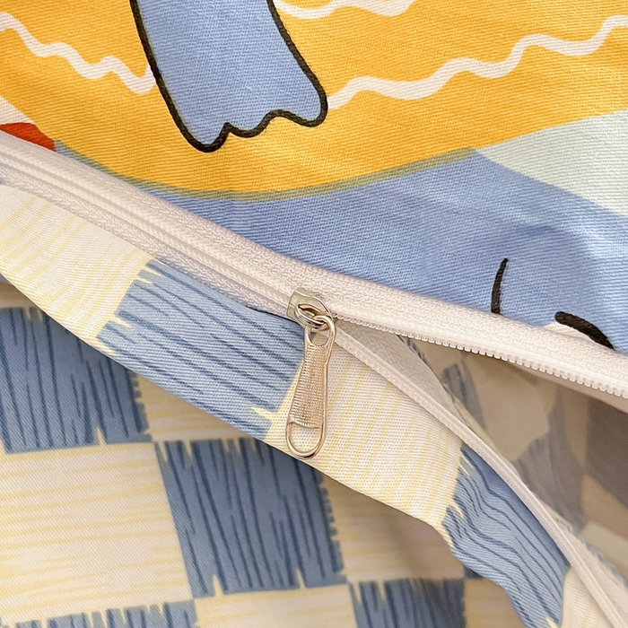 91家纺网 家纺一手货源 找家纺 雅居纺 2024新款高密全棉13070印花四件套 恐龙家族