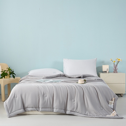 森林人 2024新款A类双层纱大豆纤维夏凉被 双层纱-浅灰