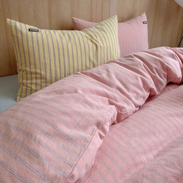 91家纺网 家纺一手货源 找家纺 （总）玛奇朵 2024新款多巴胺INS博主同款全棉色织条纹混搭-布拉格