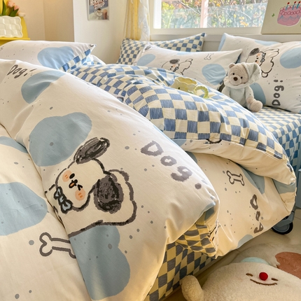 91家纺网 家纺一手货源 找家纺 （总）雅居纺 2024新款高密全棉13070印花四件套