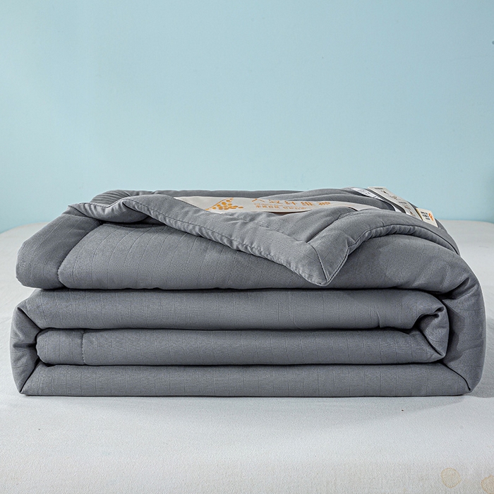 91家纺网 家纺一手货源 找家纺 森林人 2024新款A类双层纱大豆纤维夏凉被 双层纱-深灰