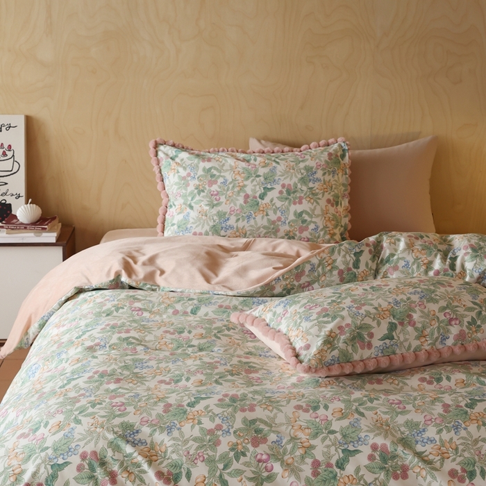 91家纺网 家纺一手货源 找家纺 棉眠 2024新款AB版毛球款棉加绒四件套 缤果潇潇（棉加绒）