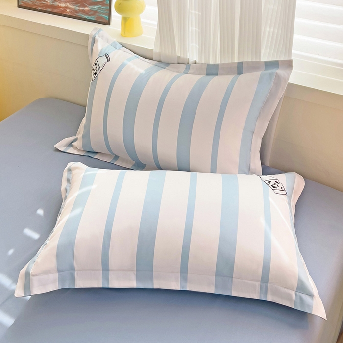 91家纺网 家纺一手货源 找家纺 娜娜 2024新款磨毛水洗棉刺绣四件套 	 牛牛怪-蓝