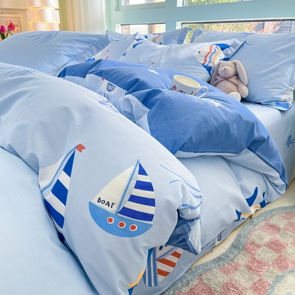 91家纺网 家纺一手货源 找家纺 （总）莱通家纺 2024新款12868印花系列单被套