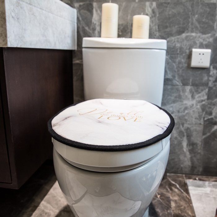 91家纺网 家纺一手货源 找家纺 爵仕家纺 2024新款网销款卫浴三件套地垫马桶盖 白金大理石