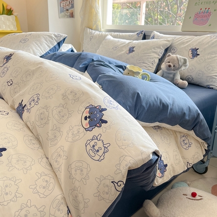 91家纺网 家纺一手货源 找家纺 （总）雅居纺 2024新款高密全棉13070印花四件套