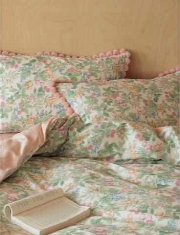 91家纺网 家纺一手货源 找家纺 棉眠 2024新款AB版毛球款棉加绒四件套 缤果潇潇（棉加绒）