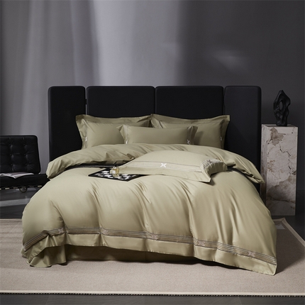 91家纺网 家纺一手货源 找家纺 （总）鼎飞家纺 2024新款新疆长绒棉刺绣四件套-赛琳