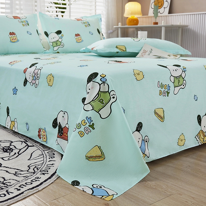 91家纺网 家纺一手货源 找家纺 名优家纺 2024新款13070套件系列 全棉印花四件套 萌宠时代