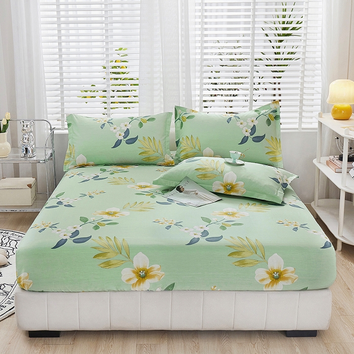 91家纺网 家纺一手货源 找家纺 名优家纺 2024新款13070套件系列-单床笠 娴雅花韵