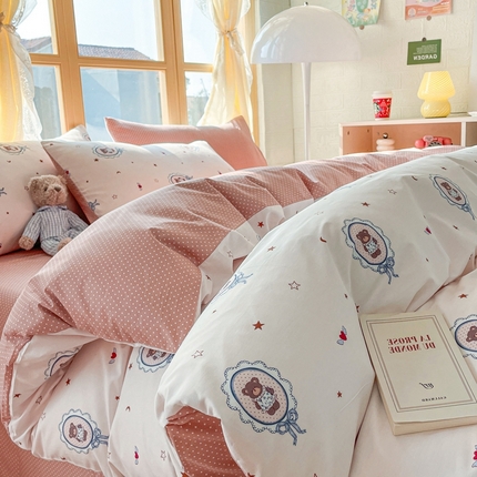 91家纺网 家纺一手货源 找家纺 （总）捌月 2024新款全棉小花匠系列四件套单品系列