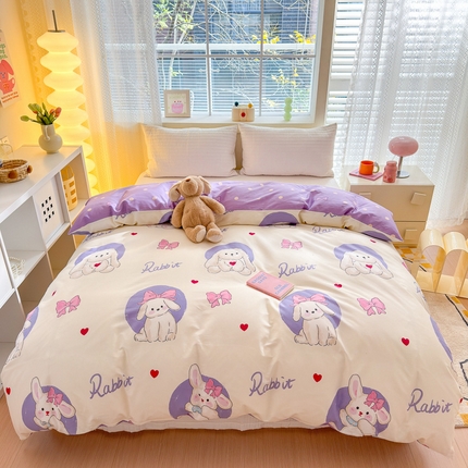 91家纺网 家纺一手货源 找家纺 （总） 清雅福 2024新款全棉13372小清新单被套系列第三季