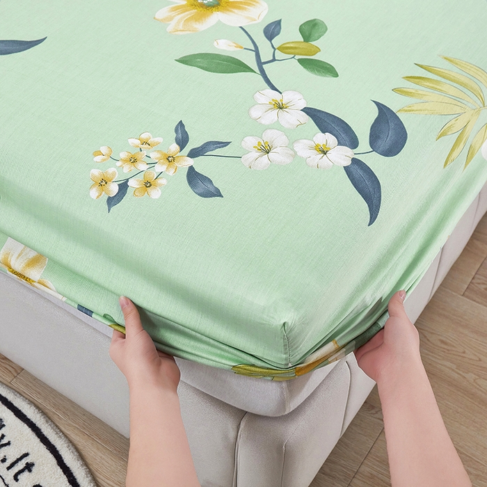 91家纺网 家纺一手货源 找家纺 名优家纺 2024新款13070套件系列-单床笠 娴雅花韵