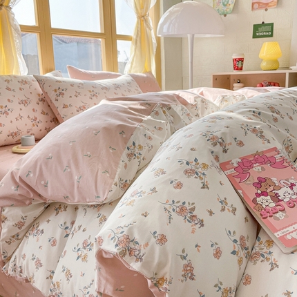 91家纺网 家纺一手货源 找家纺 （总）捌月 2024新款全棉小花匠系列四件套单品系列