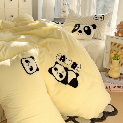 91家纺网 家纺一手货源 找家纺 （总）尤米 2024新款ins博主风系列【专版】毛巾绣系列单被套