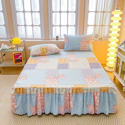 91家纺网 家纺一手货源 找家纺 （总）莎臣豹 2025新款植物羊绒单品单件单床裙可配床裙三件套